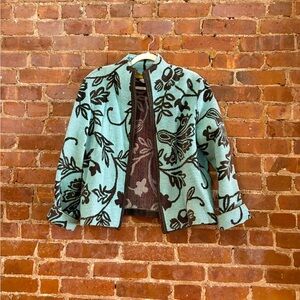 Floral Painted Pony Tapered Jacket